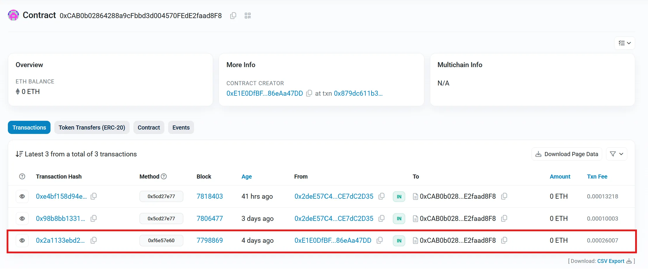 image of transactions to actual flag account